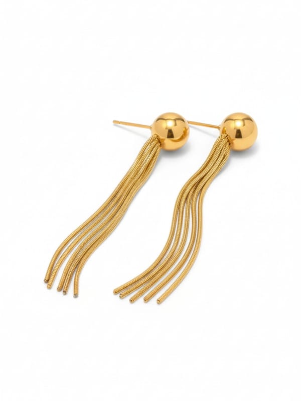 Gold Plated Drop Earrings — Cao Jewellery
