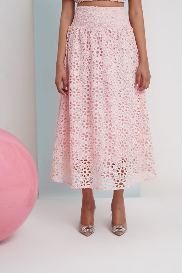 Hats Off Skirt- Pink Floral Lace — Chöjé