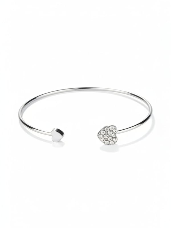 Open Adjustable Double Heart Shape Bracelet — Cao Jewellery