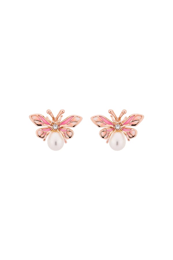 Pink Mystic Butterfly Stud Earrings — Miss Jo