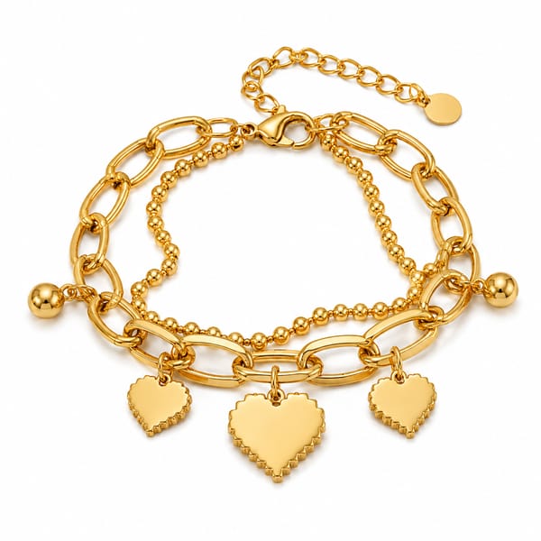 Pixel Heart Duo Bracelet — Cariove