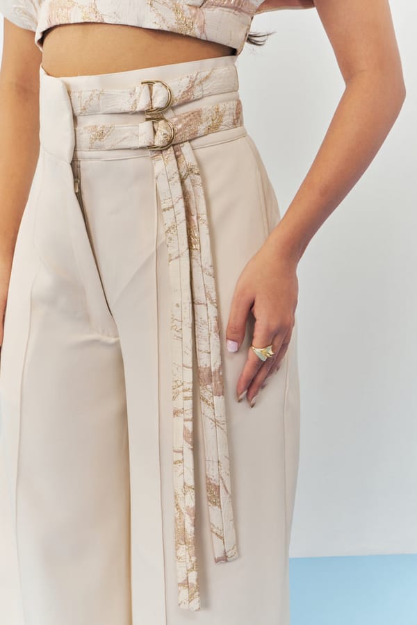 Rosaline Double Belt Pants — HOUSE OF HEATHER