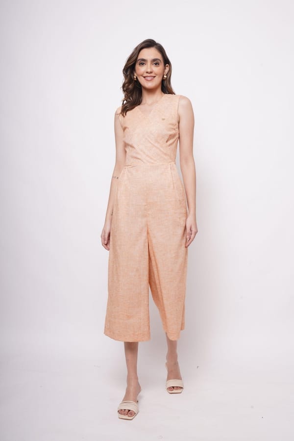 Sleeveless Strappy Denim Jumpsuit — Western Era