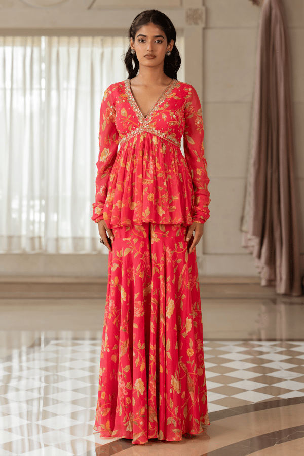 Keeva Peplum Set — Paulmi and Harsh