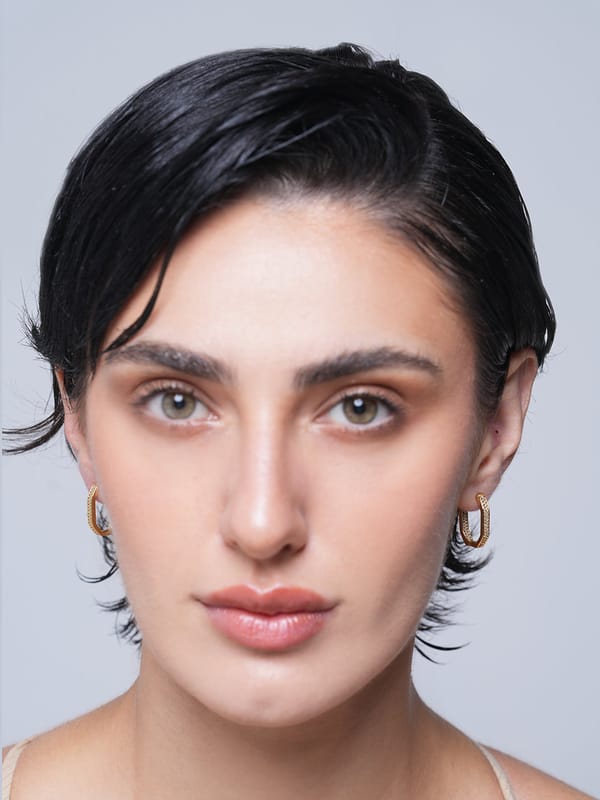 White CZ Hoops — Cao Jewellery