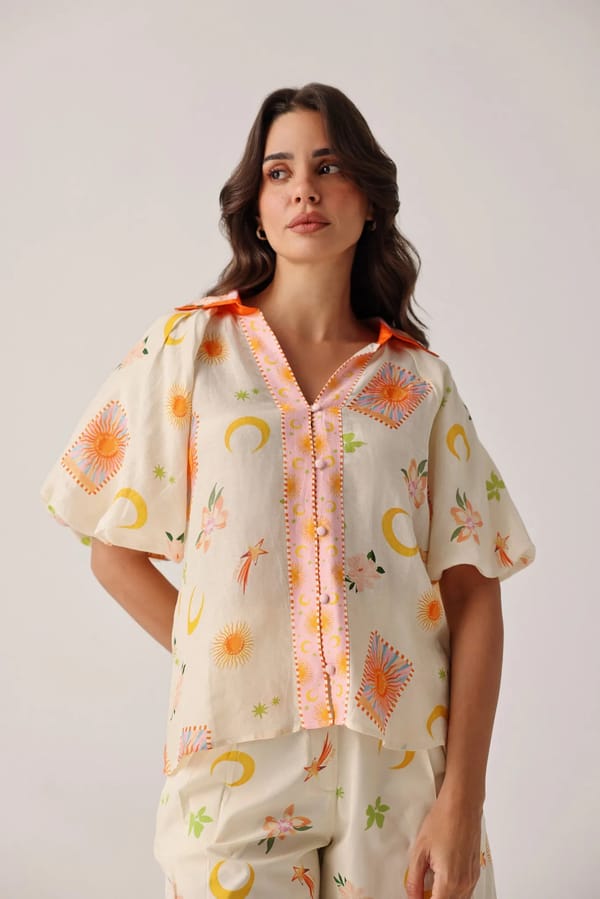 Florence Shirt - Azure — SHOP NOIB
