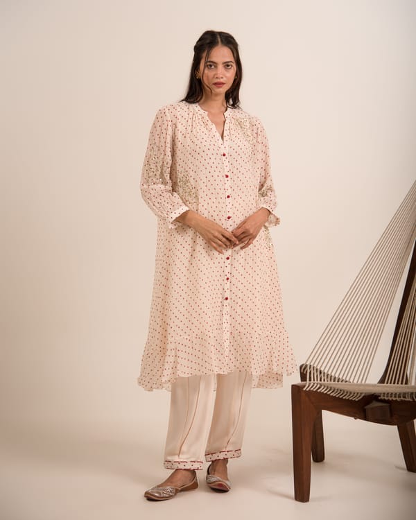 Kyra Bandhani print kurta — Kyra