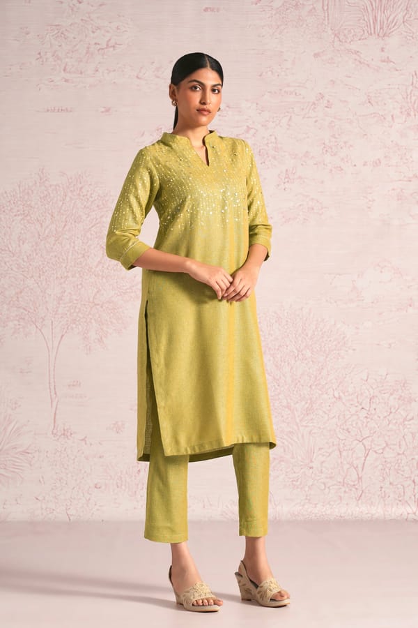 Shimmer Strings Kurta Set — Kaveri