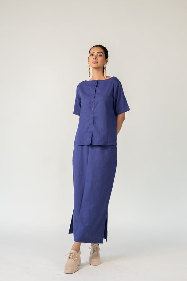 Indigo City-Goer Skirt Set — Silai studio
