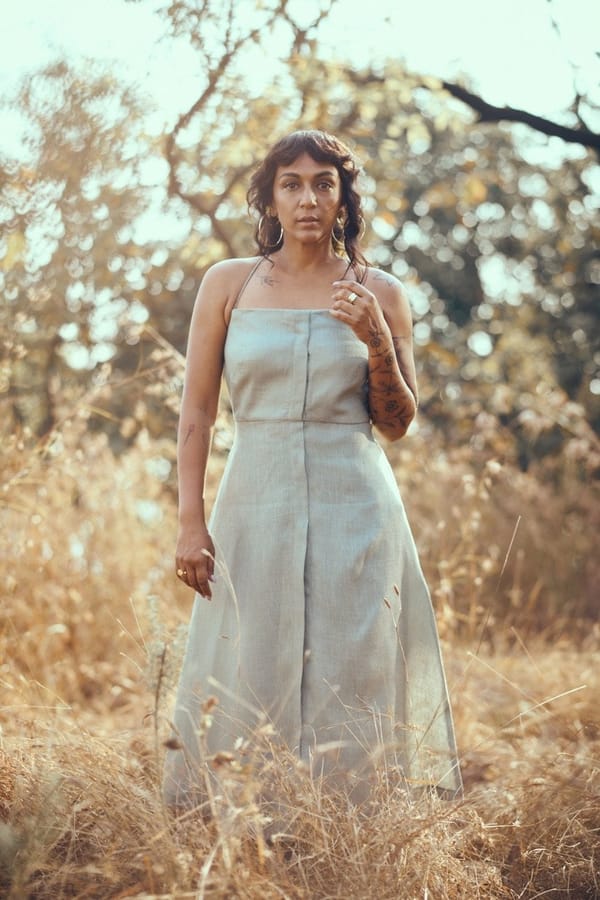 Sage Green Strappy Fit and Flare Co-ord Set — Unrush