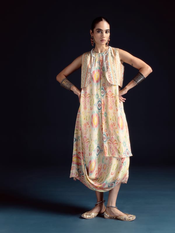 Aira Ikat-Inspired Dress — SAUNDH