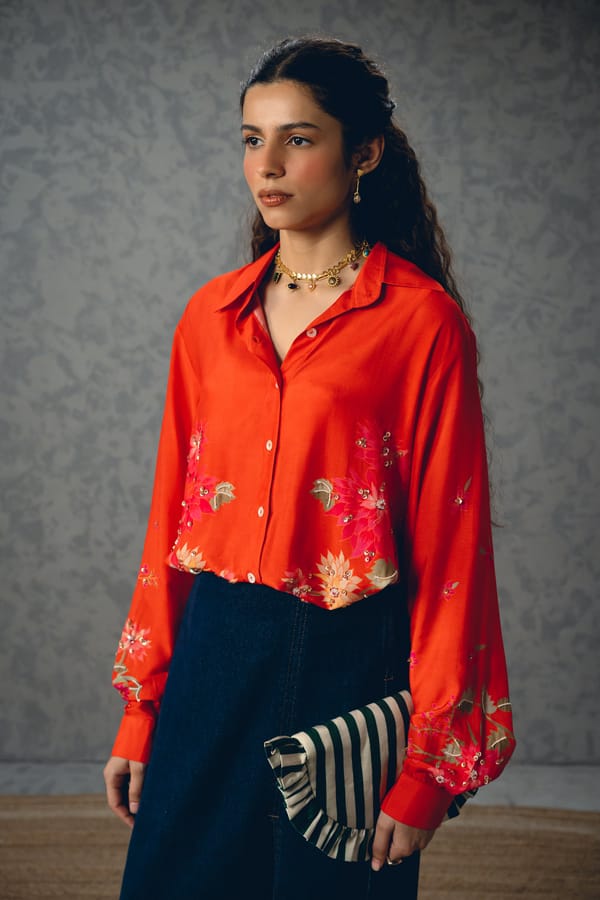 Jade shirt- ORANGE — Paulmi and Harsh