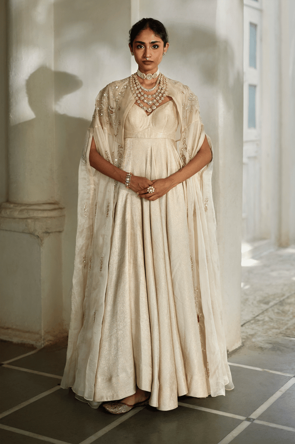 Lumi Cape Anarkali Set — Paulmi and Harsh