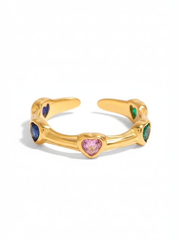 Multicolor Stainless Steel Open Ring — Cao Jewellery