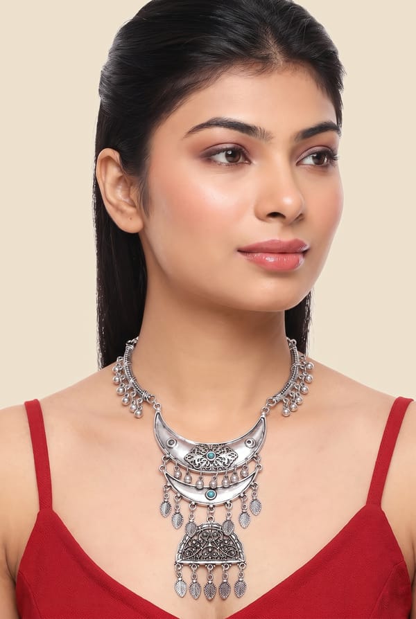 Chandrakala Crescent Statement Necklace — Thingalicious