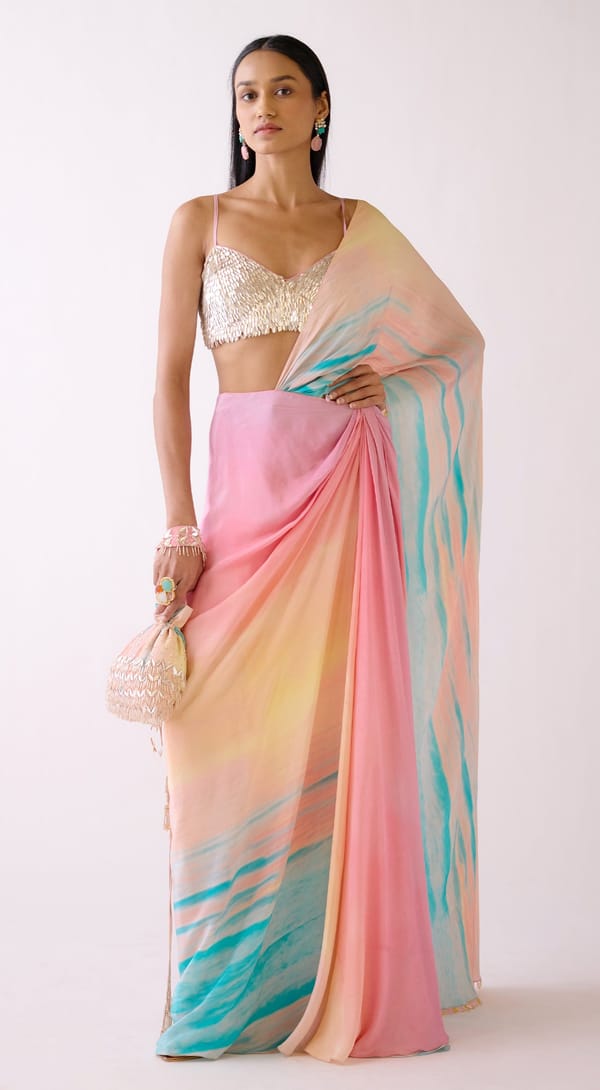 The Sunset Saree — Basanti Kapde aur Koffee