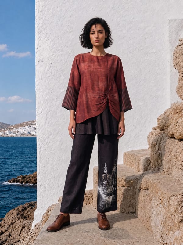 Maroon Drift Set — Basil Leaf