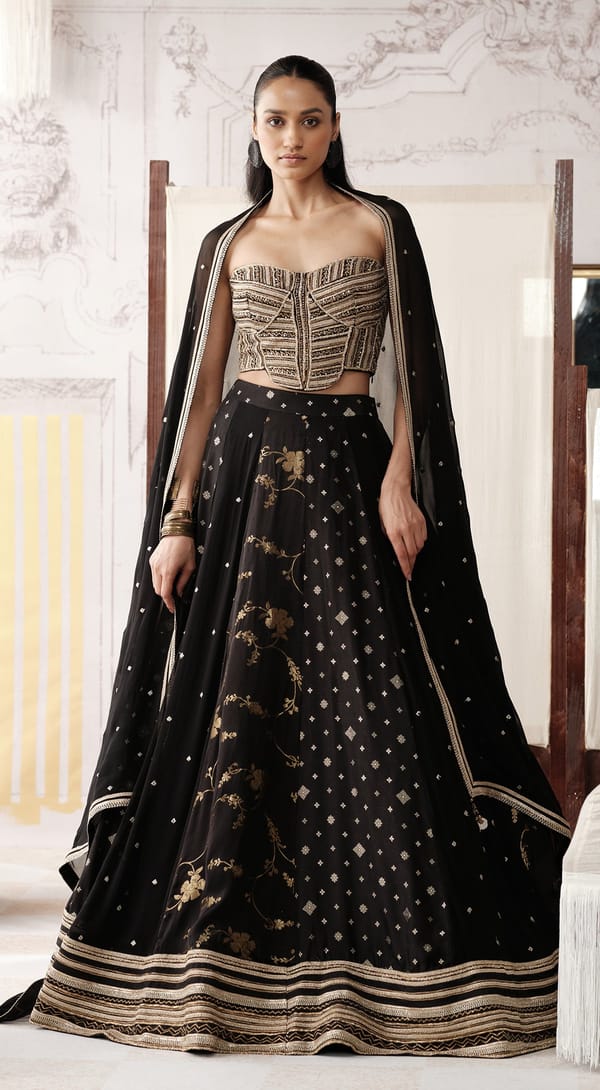 The Midnight Alchemy Lehenga — Basanti Kapde aur Koffee