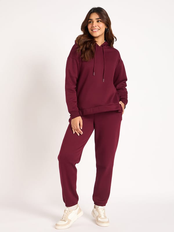 Wine Fleece Jogger — Femmella