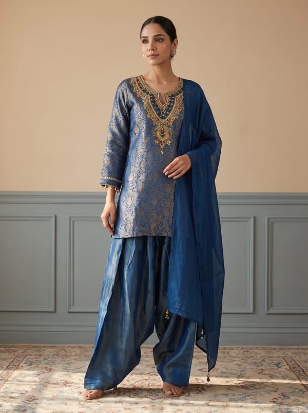 Blue Sapphire Kurta Set — SUSHIL AGGARWAL