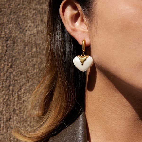 Soft Heart Drop Earrings — Cariove