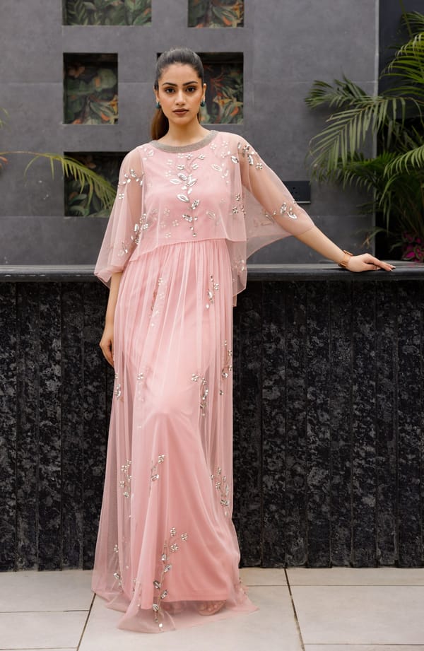 Soft Pink Cape Dress — EDITION II