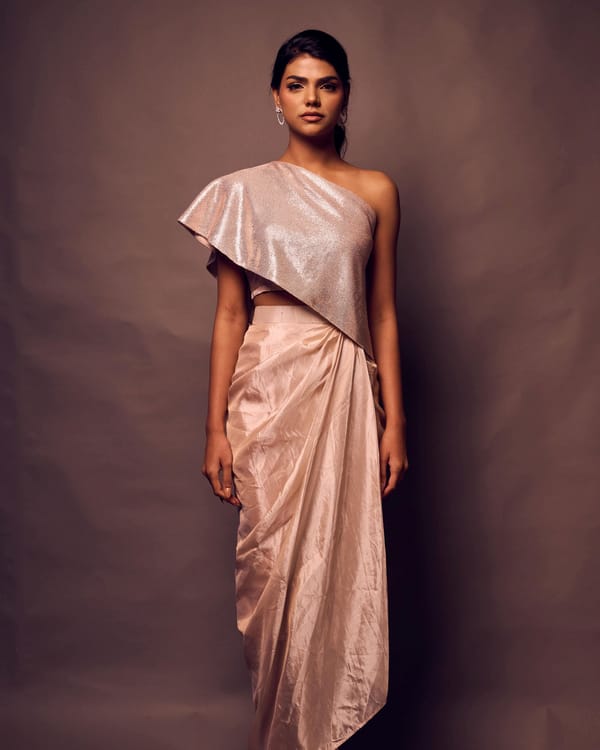 Weaving Cult Rose Gold Sequin Festive Coord Set — Weaving Cult