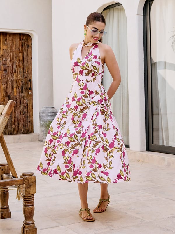 Tulum Bloom Midi Dress — HOUSE OF FETT