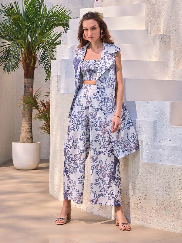 Duomo Three Piece Cotton Linen Co-Ord Set — HOUSE OF FETT