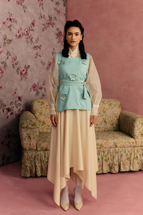 Mint Blossom Asymmetric Set — SURABHI ARYA