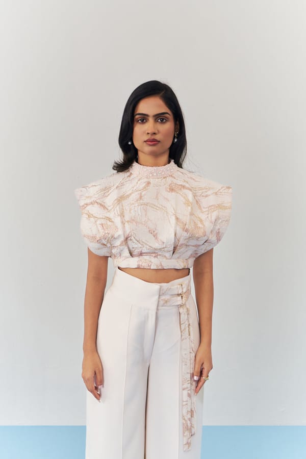 Rosaline Embellished Crop Top — HOUSE OF HEATHER