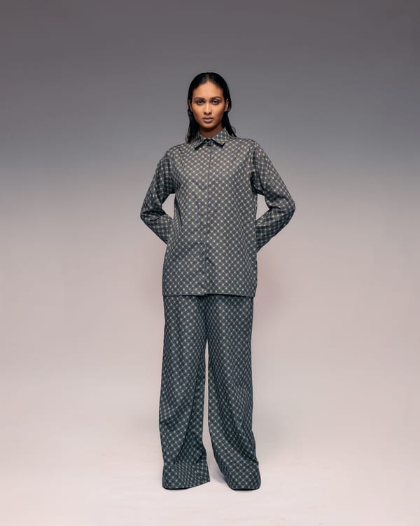 Olive Black Check Trouser — Kritika Murarka