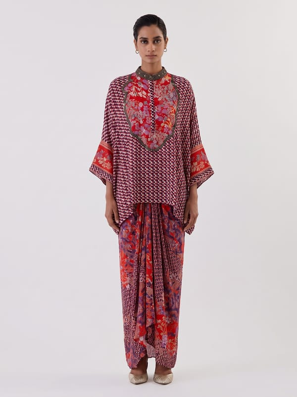 Water Glimmer Top And Skirt Set — Kavita Bhartia