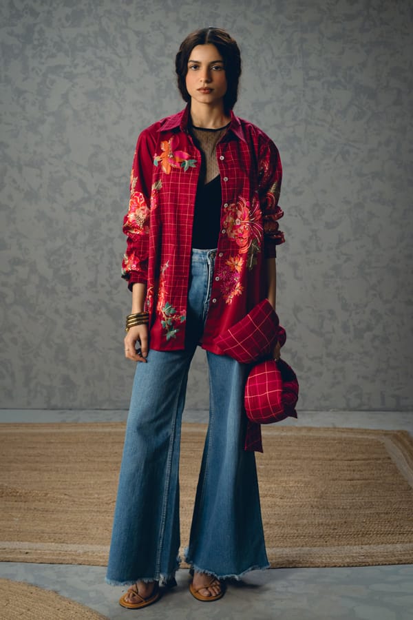Jade shirt- BURGANDY — Paulmi and Harsh