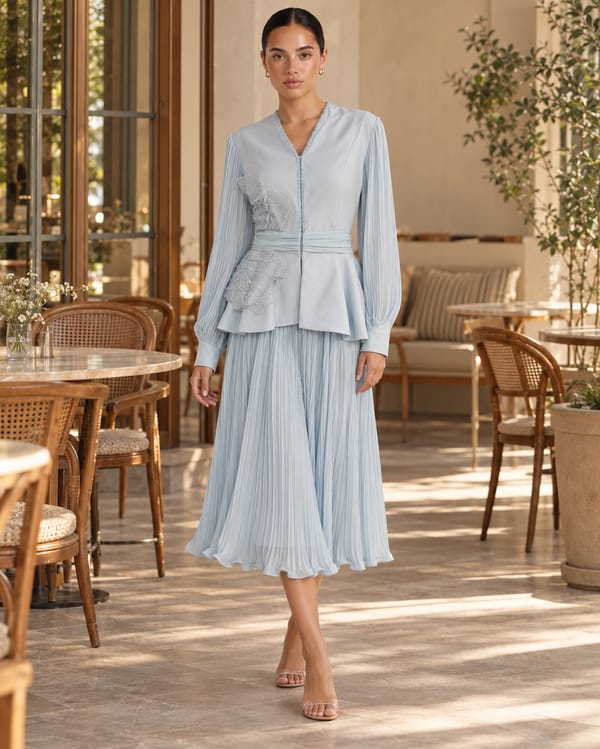 Savatte Evening Skirt Set — Pleats by Aruni