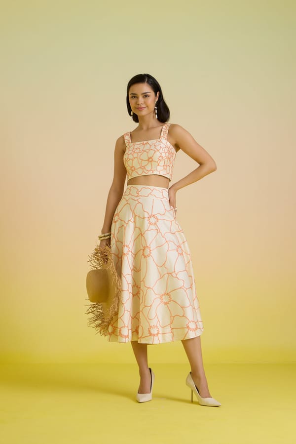 Ivory Dusk Embroidered Coord Set — HOUSE OF HEATHER