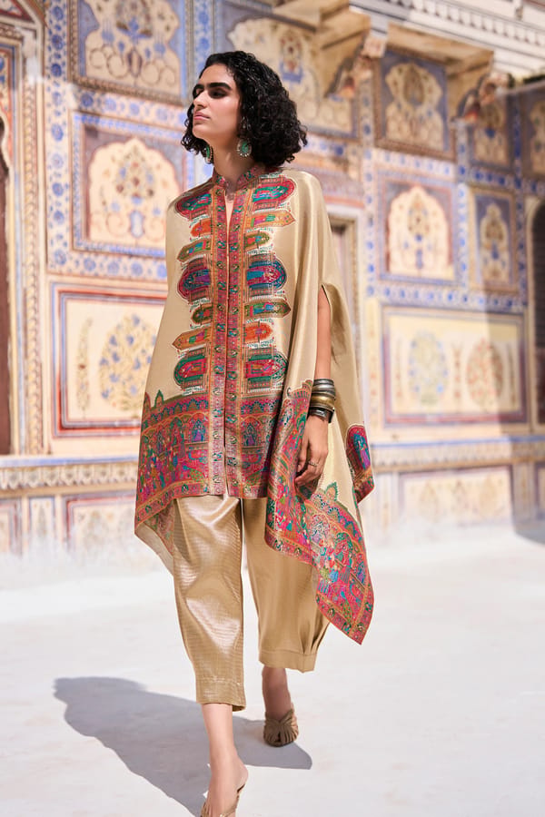 Benares Brocade Side Pleat Pant — Dash and Dot