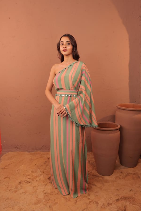 Cassata - One Shoulder Dress — Surkh Syahi