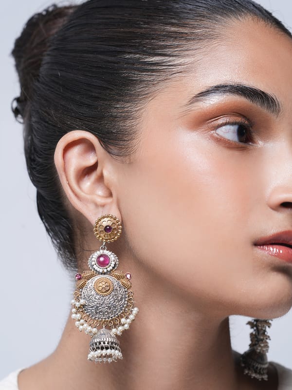 Pink Designer Fusion Earrings — Cao Jewellery