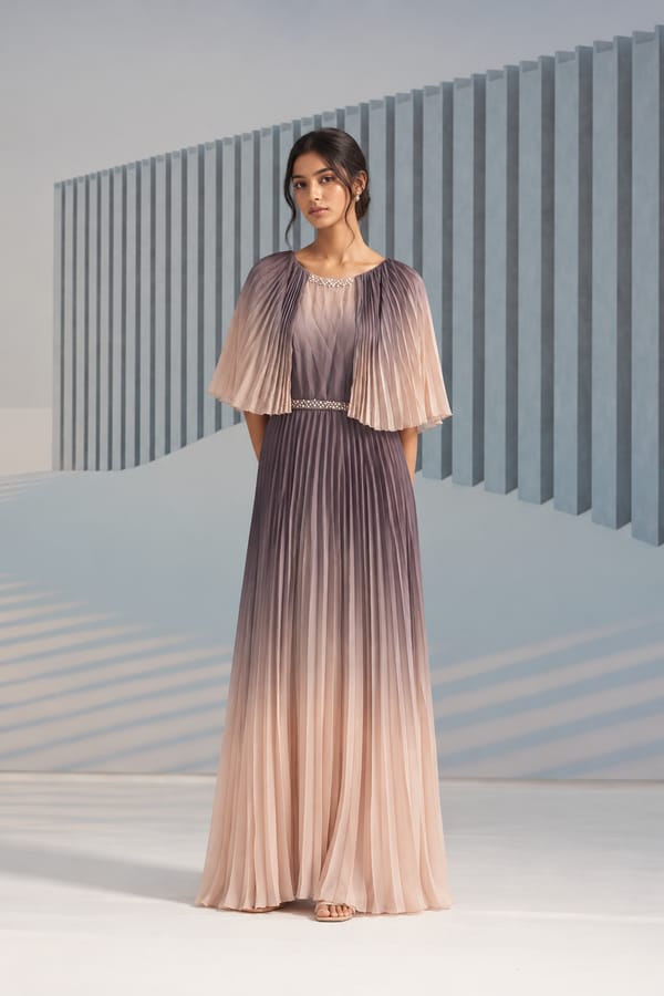 Ombre Aivana Evening Gown — Pleats by Aruni