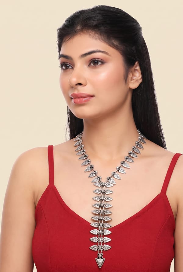 Alif Leaf Y Drop Necklace — Thingalicious