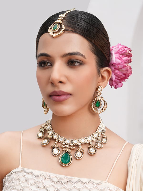 Premium Green Antique Polish Necklace — Cao Jewellery