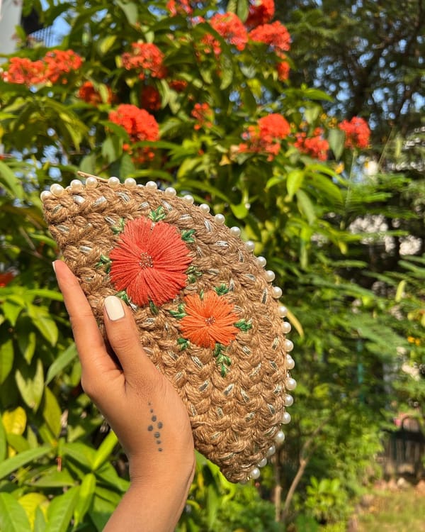 Duo Half Moon Clutch Bag — Dhaaga Life