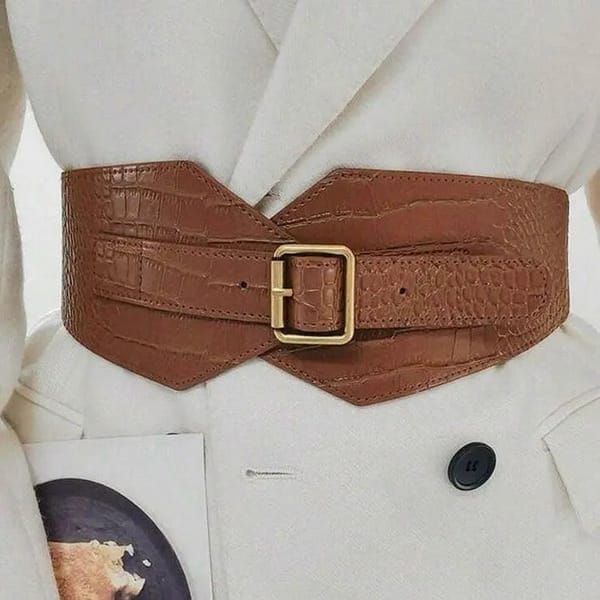 Tan Retro Women Belt — SSN Belts