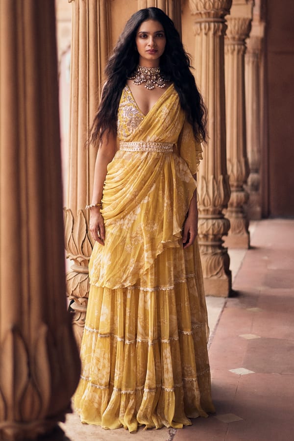 Cove Saree Set — Paulmi and Harsh