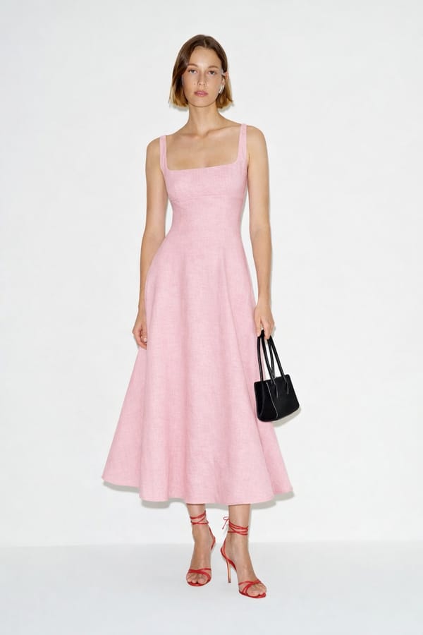 Reverie Dress In Blush — MOMENT BOMBAY