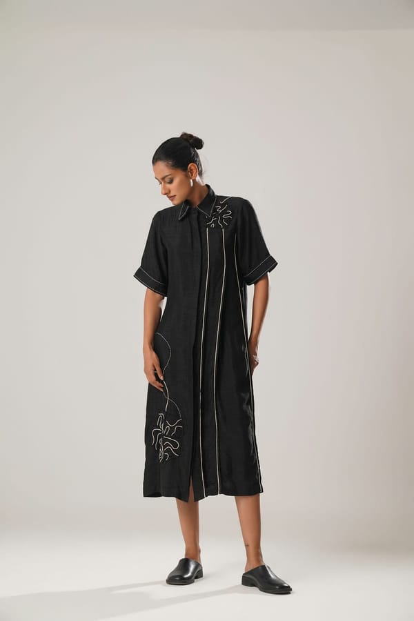 ATBW - MJ Black Pleated Dress — ATBW