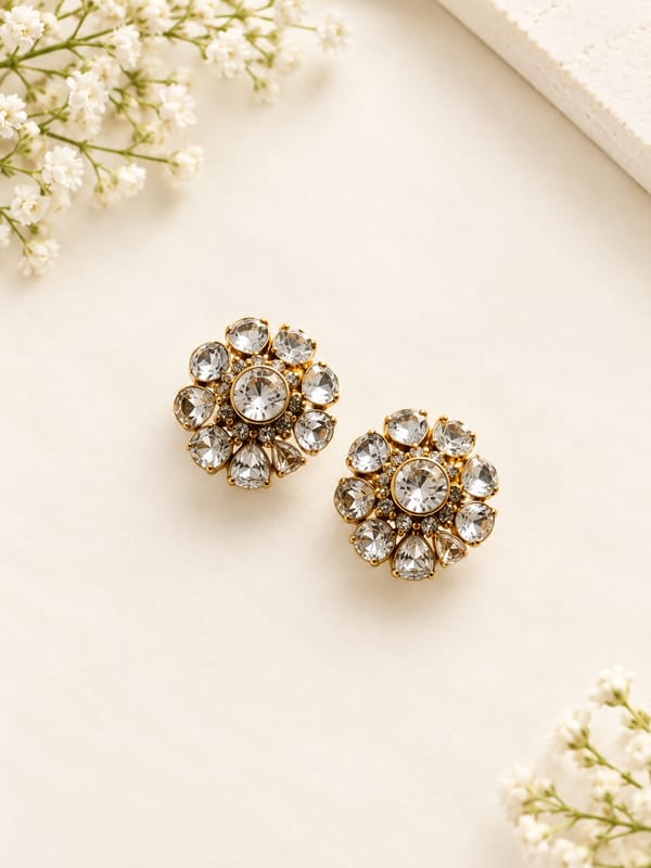 Phool Polki Earrings — Avirasa Jewels