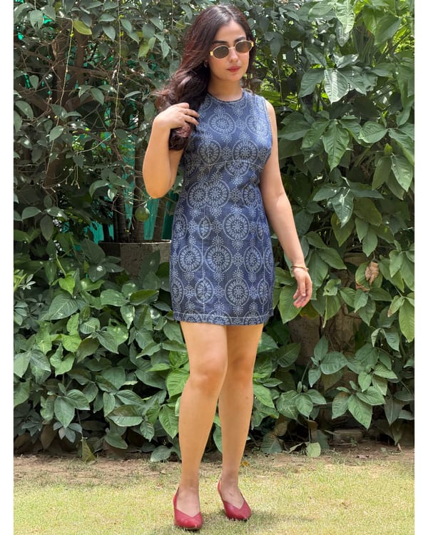 Mandala Denim Dress — Ash and Amber