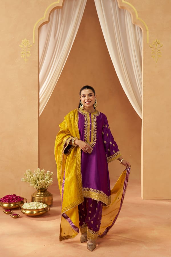 Zeenal Kaaftan with Salwar with Dupatta — Sheetal Batra